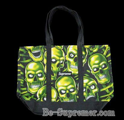 Supreme シュプリーム 18SS Skull Pile Denim Tote Bag スカルパイル