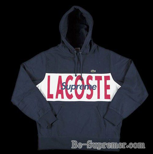Supreme シュプリーム 19FW LACOSTE Logo Panel Hooded Sweatshirt