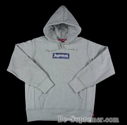 Supreme バンダナ ボックスロゴ グレー パーカー Supreme（シュプリーム） Bandana Box Logo Hooded Sweatshirt