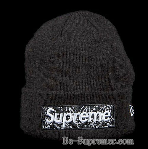 Supreme NEW ERA BOXロゴ　バンダナ　ビーニー　ブラック　黒 Supreme New Era® Box Logo Beanie 