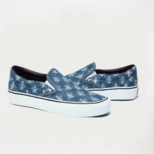 Supreme シュプリーム 20SS Vans Hole Punch Denim Slip-On Pro