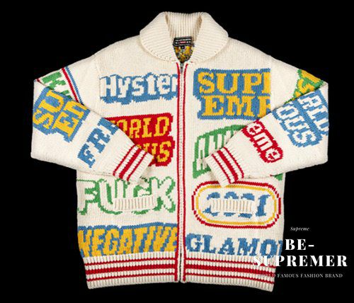 ヒステリックグラマー ジップアップ トレーナー　ジャンパー Supreme シュプリーム 21SS HYSTERIC GLAMOUR Logos Zip Up Sweater