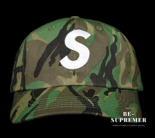 Supreme Sロゴ キャップ Ventile ブラック シュプリーム 帽子 Supreme シュプリーム 21FW Ventile S Logo 6Panel Cap ベンタイルS