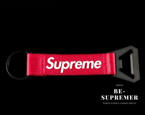 21FW Supreme Bottle Opener Keychain 赤 黒 Supreme シュプリーム 21FW Bottle Opener Webbing Keychain ボトル
