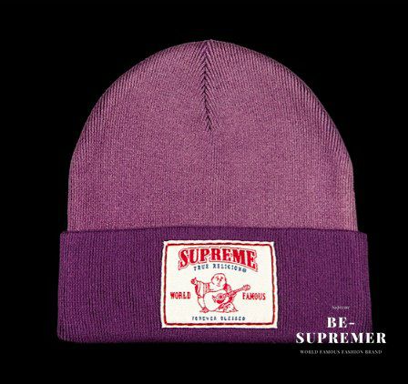 Supreme 紫色 ニット帽 FUCK MONEY Supreme Fuck Money Beanie - メルカリ