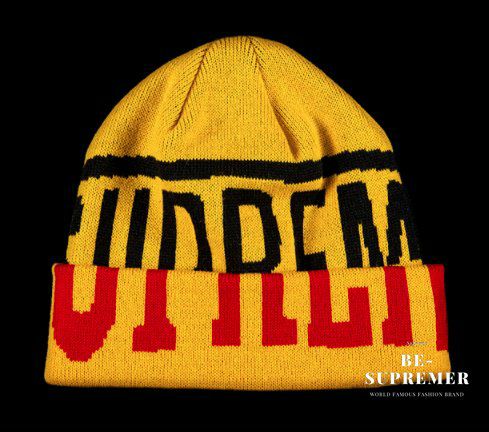Supreme ビーニー マスタード色 ニット帽 Supreme シュプリーム 21FW New Era 2-Tone Logo Beanie ニューエラ