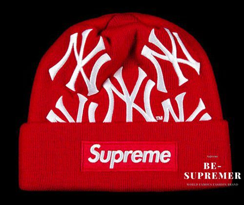 土日のみ値下げ⭐️Supreme ニューヨーク・ヤンキース ニット帽　ニューエラ Supreme シュプリーム 21FW New York Yankees New Era Box Logo Beanie