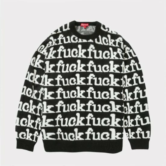Supreme シュプリーム 22SS Fuck Sweater ファックセーター ブラック Supreme シュプリーム 22SS Fuck Sweater ファックセーター ブラック