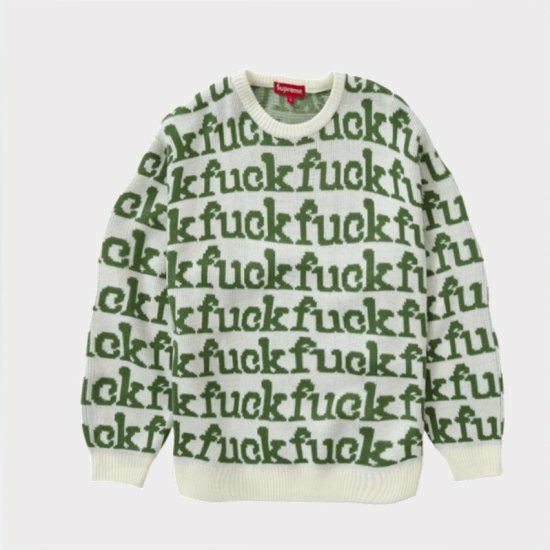 Supreme シュプリーム 22SS Fuck Sweater ファックセーター ホワイト 
