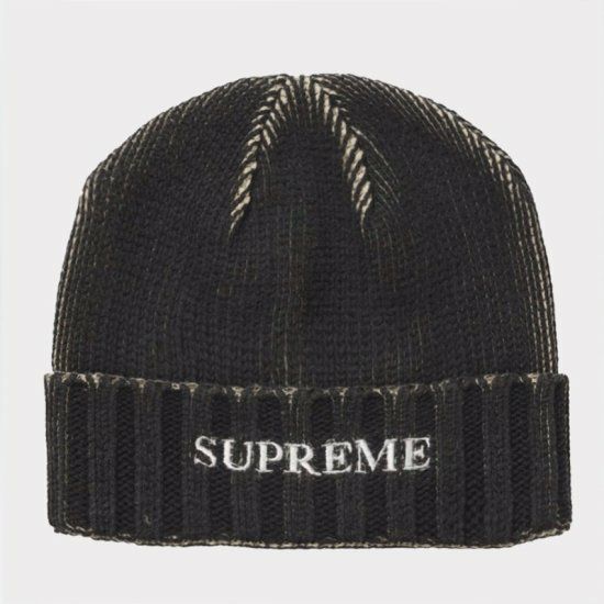 Supreme 黒 ニット帽 リブ編み 送料無料 黒 Supreme Ribbed Beanie Black シュプリーム リブ編み