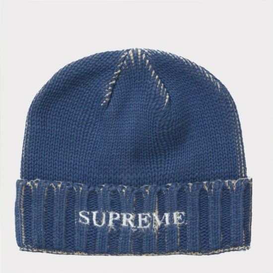Supreme Overprint Beanie ビーニー ニット帽 ブルー Supreme シュプリーム 22SS Overprint Beanie オーバープリント