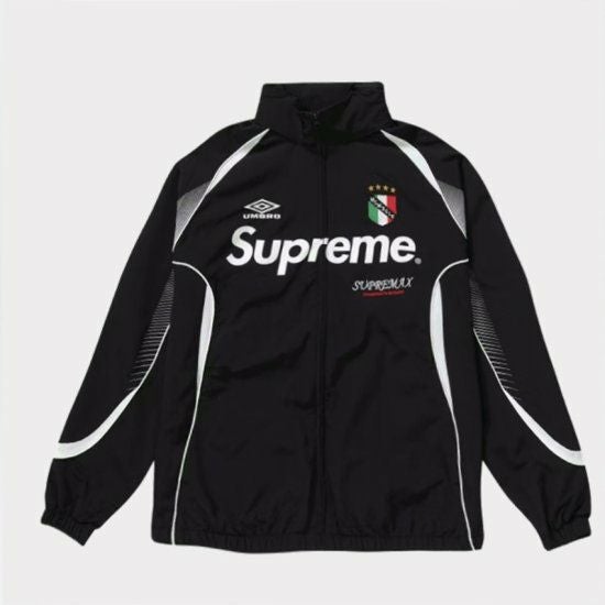 【希少XL】人気 シュプリーム アンブロ トラックジャケット ジャージ 黒 Supreme x Umbro】Leather Track Jacket☆Black☆25FW☆ (Supreme