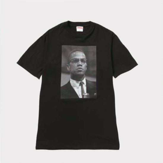 Surpreme マルコムX Tシャツ　ウルトラセブン　希少　Lサイズ Supreme シュプリーム 22SS Malcolm X Tee マルコムX Tシャツ ブラック