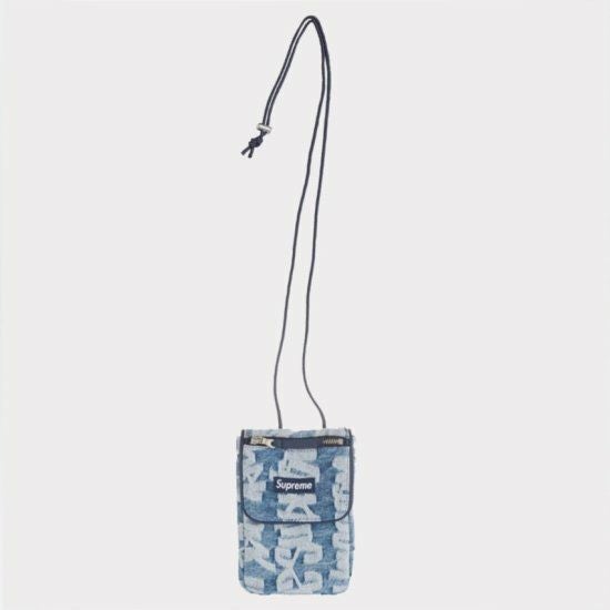 Supreme シュプリーム 22SS Fat Tip Jacquard Denim Neck Pouch