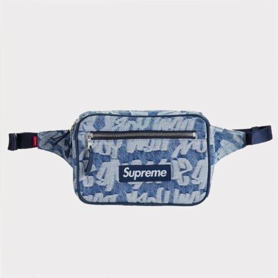 国内正規Supreme デニムウエストバック、ステッカー一枚目付き Supreme】シュプリーム『ジャガードデニム ウエストバッグ』メンズ