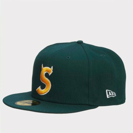 SUPREME Sロゴキャップ ベージュ/グリーン Supreme シュプリーム 2022AW S Logo New Era Cap Sロゴニューエラ