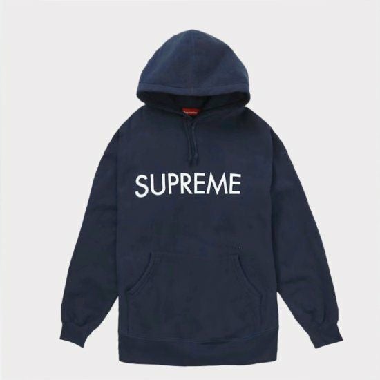 【値下げしました】supreme パーカー ネイビー L シュプリーム 中古・古着通販】SUPREME (シュプリーム) 刺繍ロゴプルオーバー