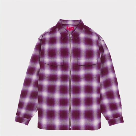 Supreme シュプリーム 22FW Shadow Plaid Flannel Zip Up Shirt