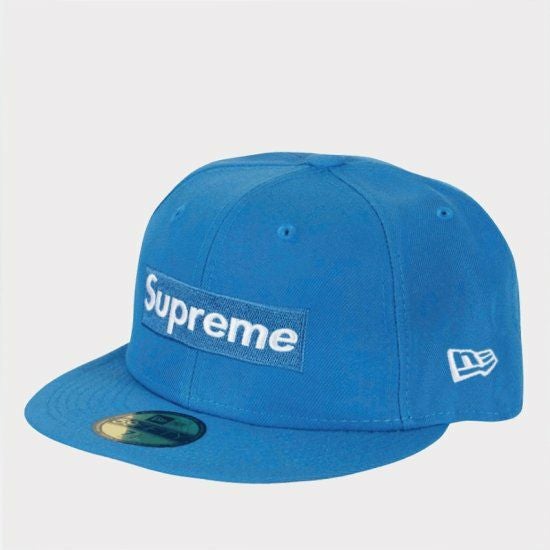 supreme xニューエラ22ss マネーBOXロゴキャップ　ブルー Supreme シュプリーム 2022AW Money Box Logo New Era Cap マネー