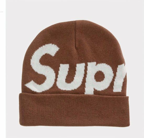 新品 Supreme Overdyed Beanie ブラウン ニット帽 Supreme Overdyed Box-Logo Beanie | Brown | FARFETCH