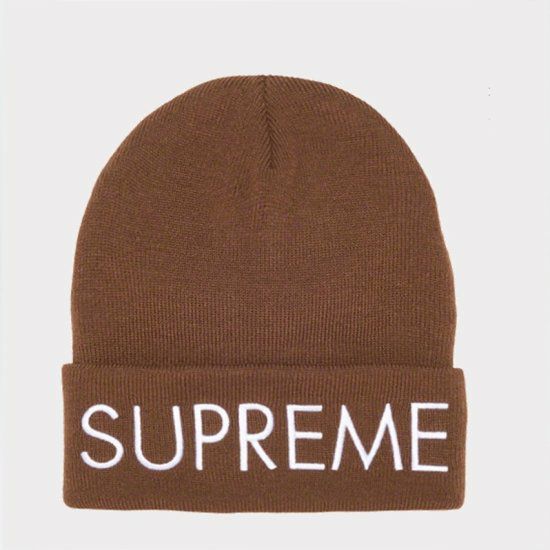 【美品】Supreme ブラウン ニット帽 Supreme シュプリーム 2022AW Capital Beanie キャピタルビーニー