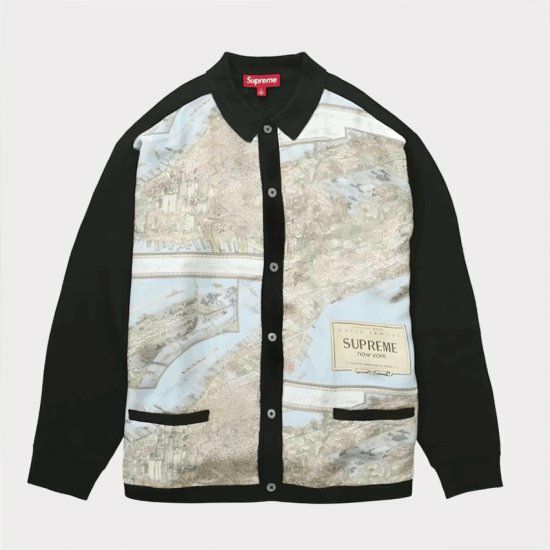 Supreme シュプリーム 23AW Silk Map Cardigan シルクマップ 