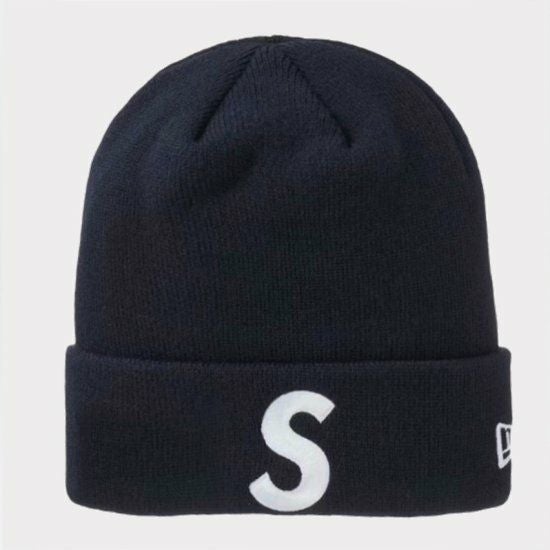 ニット帽　New Era S Logo Beanie　つのビーニー　黒 Supreme New Era Tribal S Logo Beanie Black - FW25 - JP