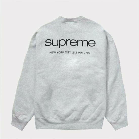 Supreme NYC Crewneck 23FW L グレー クルーネック Supreme シュプリーム 2023AW NYC Crewneck ニューヨークシティクルー