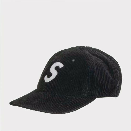 シュプリーム　SUPREME Sロゴ　キャップ　ブラック　黒　コーデュロイ Supreme シュプリーム 2023AW Corduroy S Logo 6Panel Cap