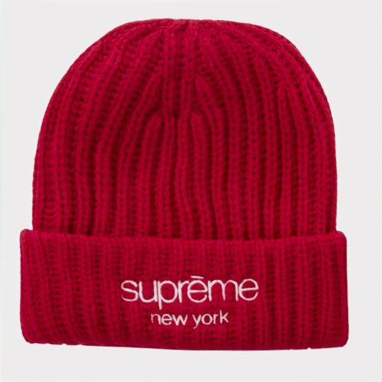 Supreme シュプリーム 2023AW Classic Logo Chunky Ribbed Beanie 
