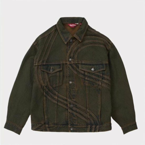 Supreme トラッカージャケットM コーデュロイ Supreme（シュプリーム） 18AW Leather Trucker Jacket レザー