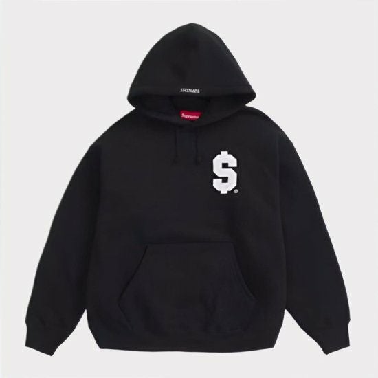 め*る様 Supreme フード付きパーカー黒　　　極美品　正規品 Supreme 2024SS $ Hooded Sweatshirt | ドルフードパーカー | ブラック