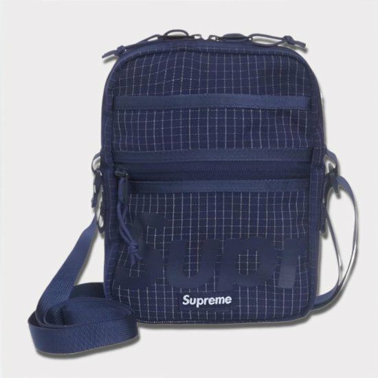Supreme ネイビー ボディバッグ　ショルダーバッグ Supreme シュプリーム ロゴ ネック ポーチ バッグ 関税送料込 (Supreme