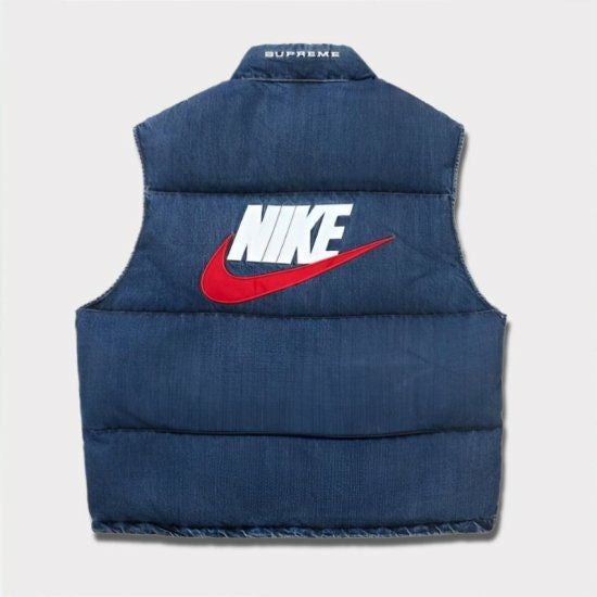 ジャケット・アウター Supreme x Nike Denim Puffer Vest M Supreme シュプリーム 2024SS Nike Denim Puffer Vest ナイキデニム