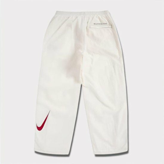 Nike Supreme ナイキ　シュプリーム　ホワイトレザーパンツ Lサイズ Supreme Nike Leather Warm Up Pant シュプリーム レザーパンツ