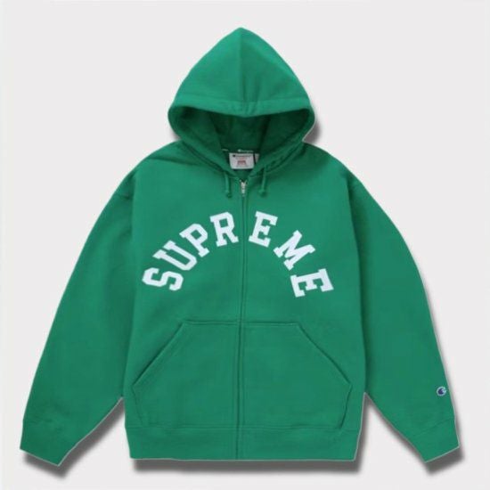 Supreme シュプリーム 2024SS Champion Zip Up Hooded Sweatshirt チャンピオンジップアップフードパーカー グリーン 緑