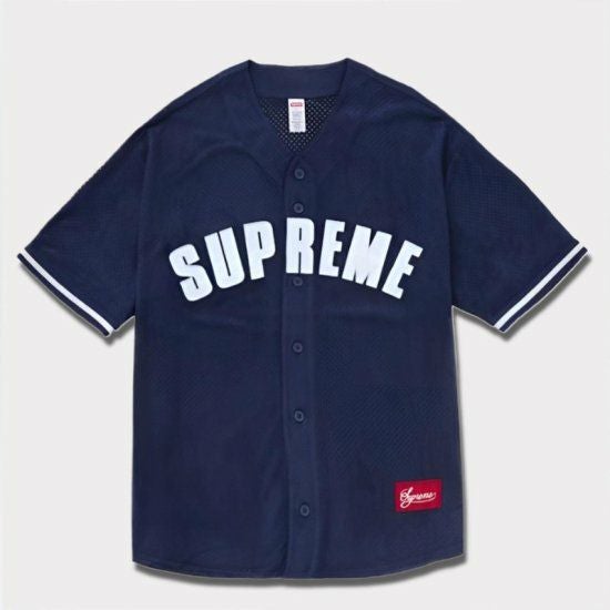 2024SS Ultrasuede Mesh Baseball Jersey ウルトラスエードメッシュベースボールジャージー ネイビー 紺1