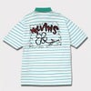 2024SS Melvins Stripes S/S Polo メルヴィンズ ストライプショートスリーブポロ ホワイト 白1