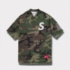 新作 supreme s logo baseball henley ウッドランドカモ1
