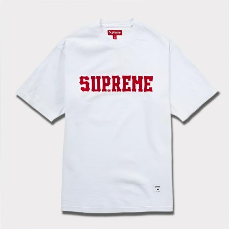 新作 supreme Twill Appliqué S/S Top ホワイト