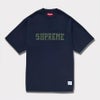 新作 supreme twill qpplique ss top tee ネイビー