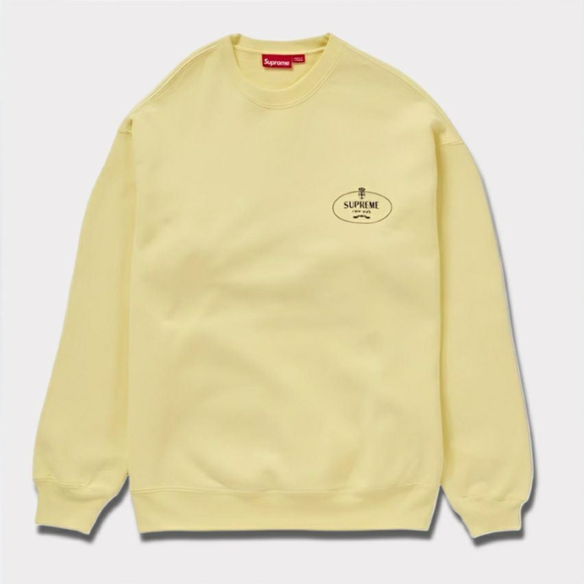 supreme 新作 24aw crest crewneck ライトイエロー2