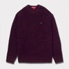 sureme 新作 24aw waffle small box sweater バーガンディメランジ