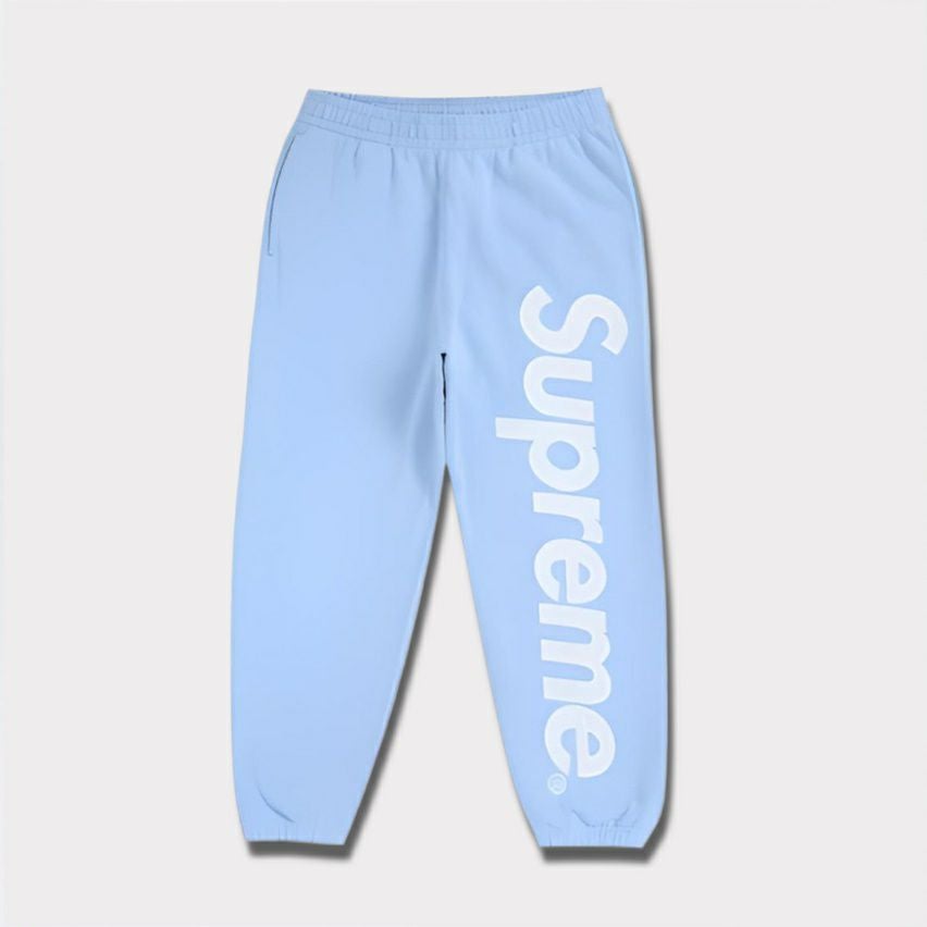 パンツ supreme sweat pants Supreme Satin Appliqué Sweatpants Light Olive FW23 Size Large NEW