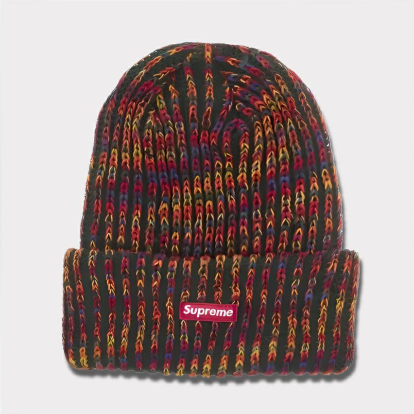 まーさーSupreme ニット帽　シュプリーム　ビーニー Supreme シュプリーム 2024AW Rainbow Loose Gauge Beanieレインボー