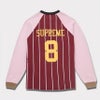 Supreme シュプリーム 2024AW Stripe Raglan L/S Top ストライプラグランロングスリーブトップ Tシャツ マルーン