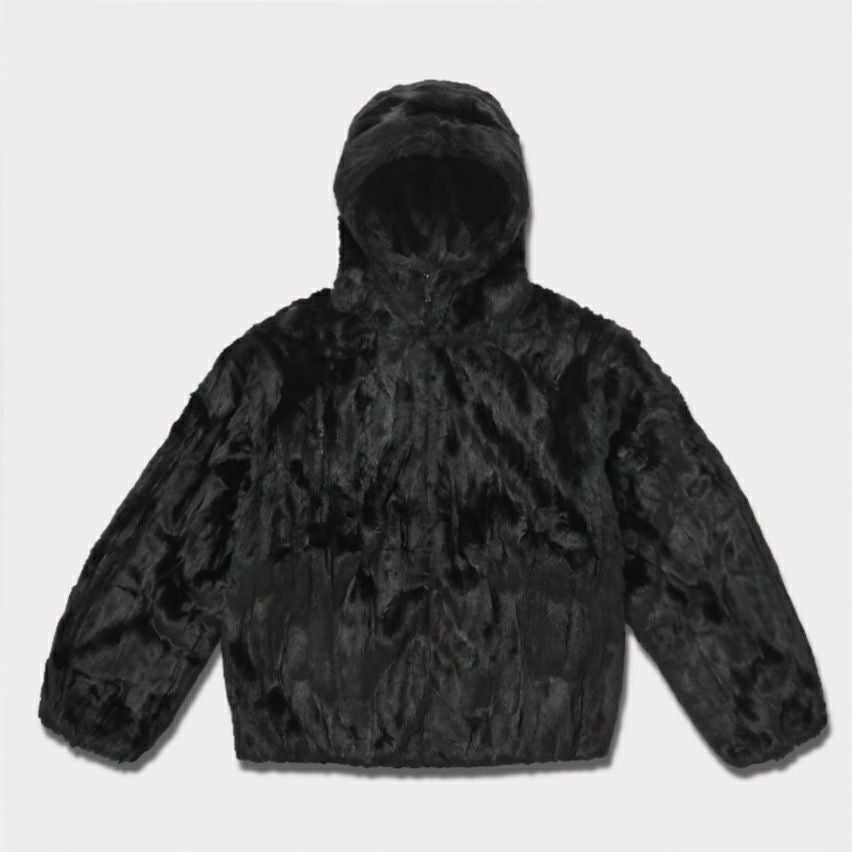 Supreme 黒 フリースパーカー org.jpg