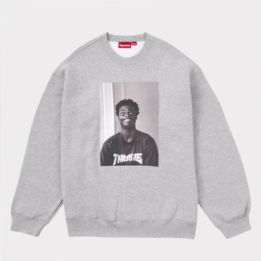 【美品】シュプリーム フォーミュラ クルーネック ホワイト Supreme（シュプリーム） 19SS Formula Crewneck フォーミュラクルー