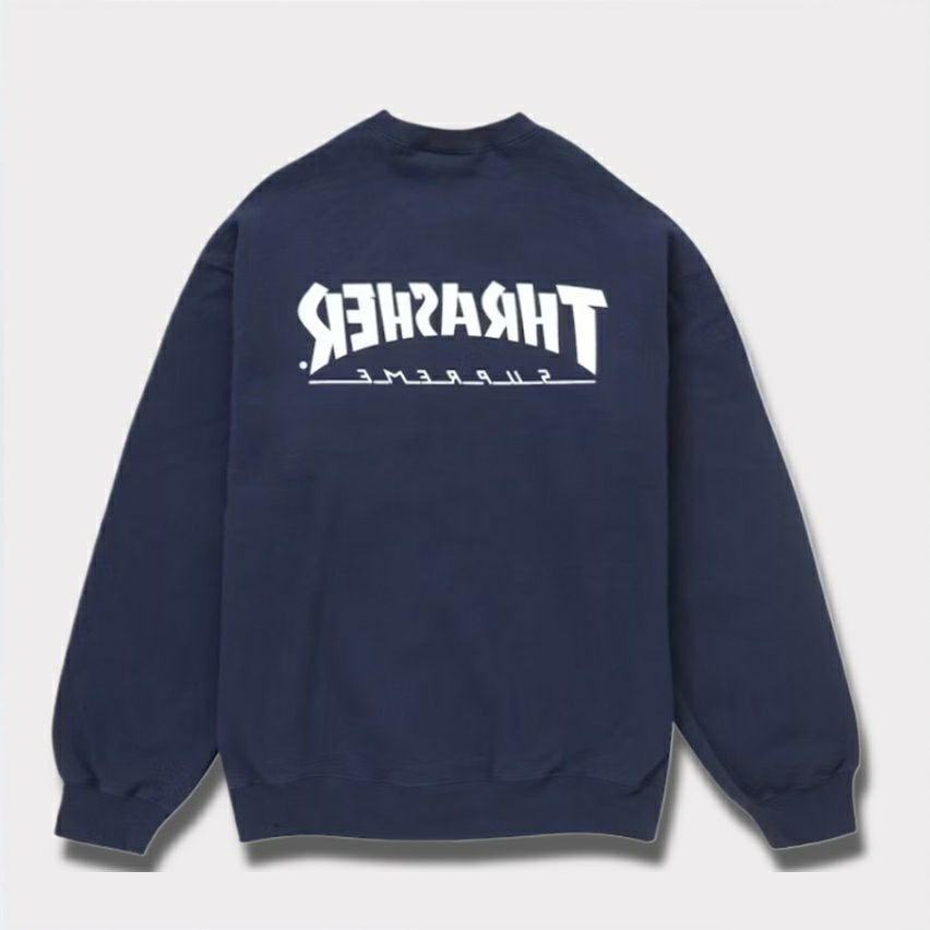 Supreme シュプリーム 2024AW Thrasher Crewneck スラッシャークルーネック ネイビー 紺