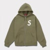 Supreme シュプリーム 2024AW S Logo Zip Up Hooded Sweatshirt Sロゴジップアップフードパーカー ライトオリーブ